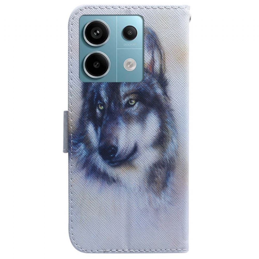 Kožený Kryt Xiaomi Redmi Note 13 Pro 5g Akvarelový Pes