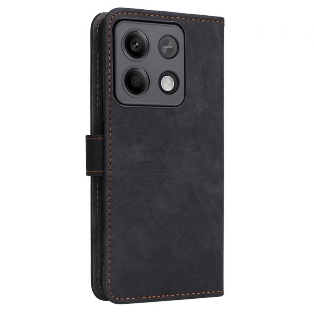 Kožený Kryt Xiaomi Redmi Note 13 Pro 5g Blokování Rfid A Šňůrka