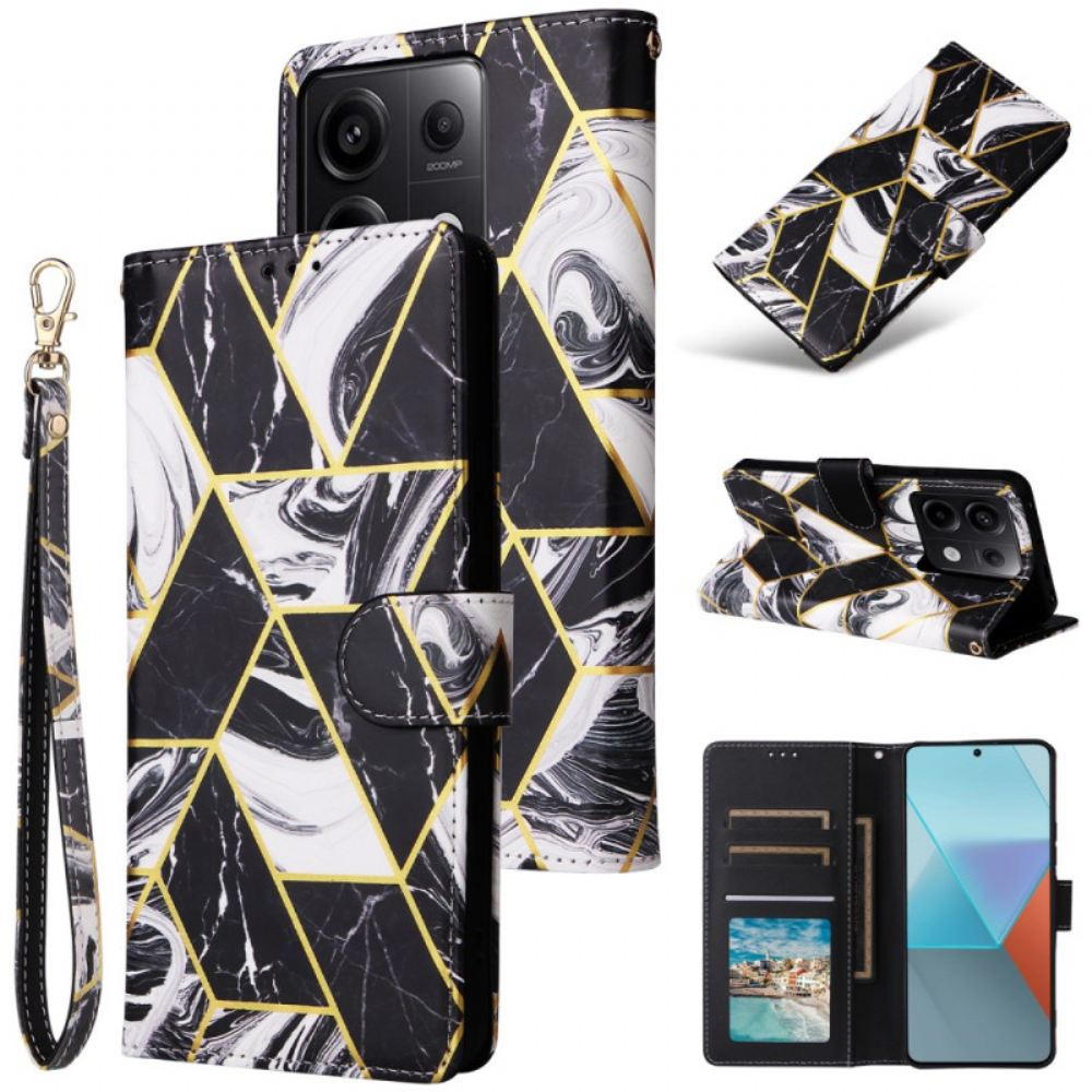 Kožený Kryt Xiaomi Redmi Note 13 Pro 5g Design Mramorového Popruhu