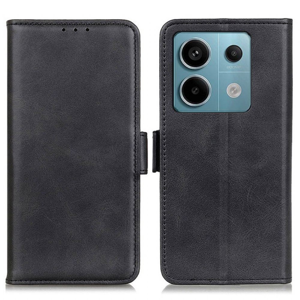 Kožený Kryt Xiaomi Redmi Note 13 Pro 5g Dvojité Uzavření