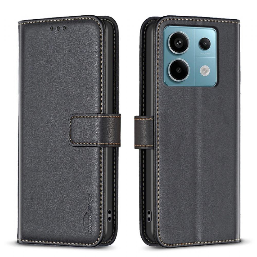 Kožený Kryt Xiaomi Redmi Note 13 Pro 5g Klasická Barva Binfen