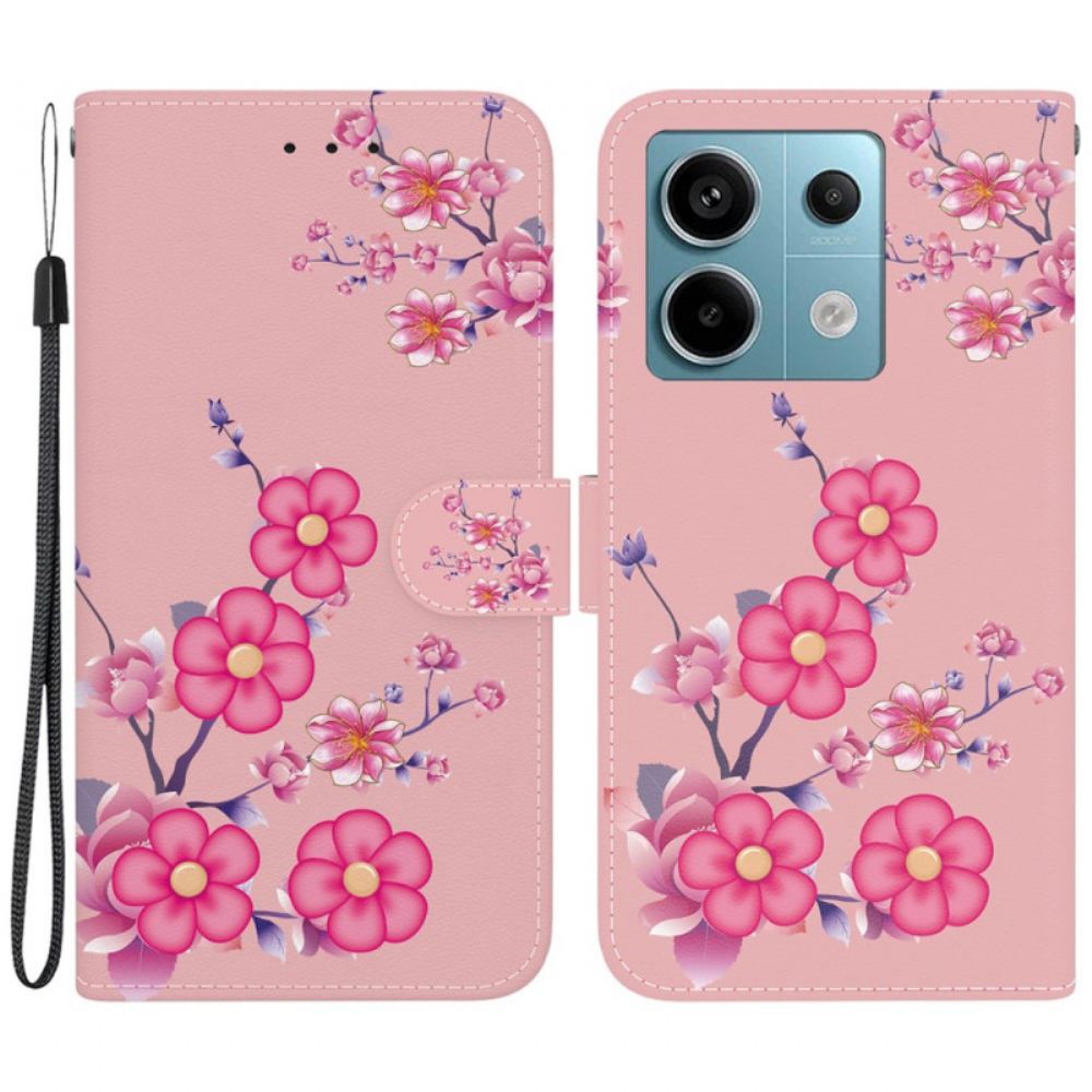 Kožený Kryt Xiaomi Redmi Note 13 Pro 5g Sakura S Popruhem