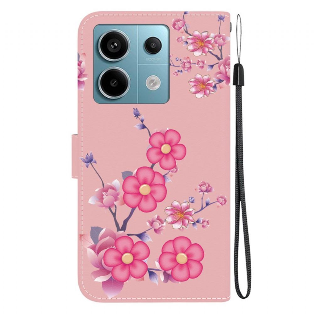 Kožený Kryt Xiaomi Redmi Note 13 Pro 5g Sakura S Popruhem