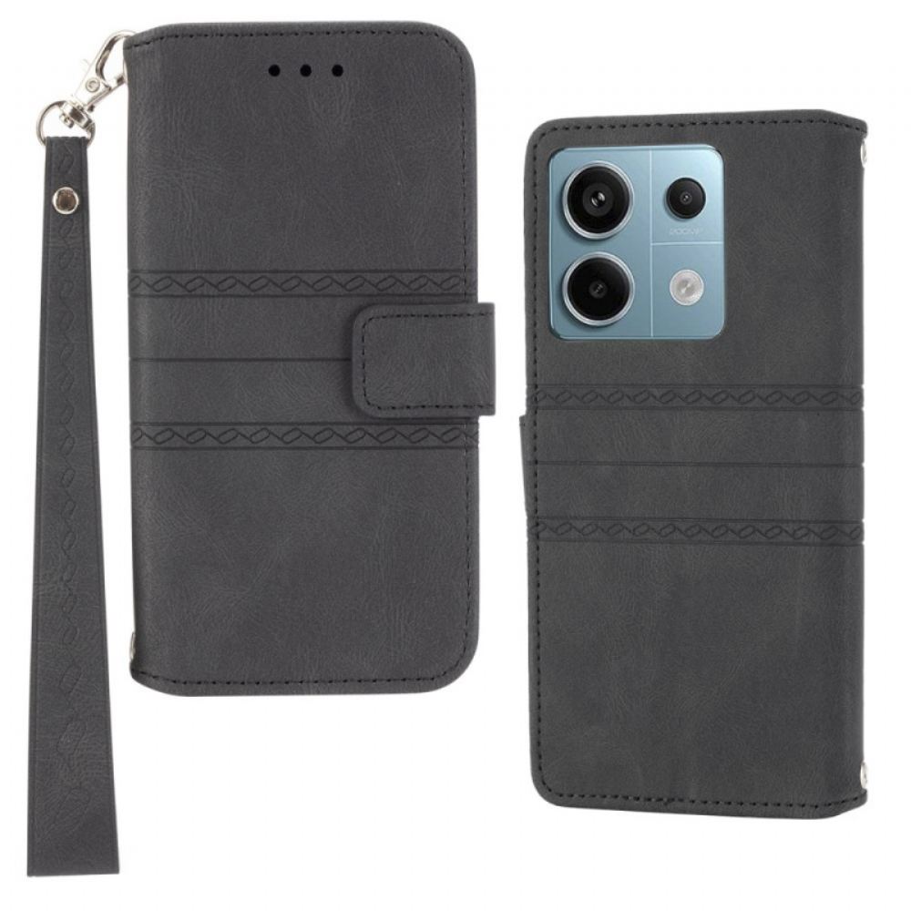 Kožený Kryt Xiaomi Redmi Note 13 Pro 5g Vlysy S Popruhem
