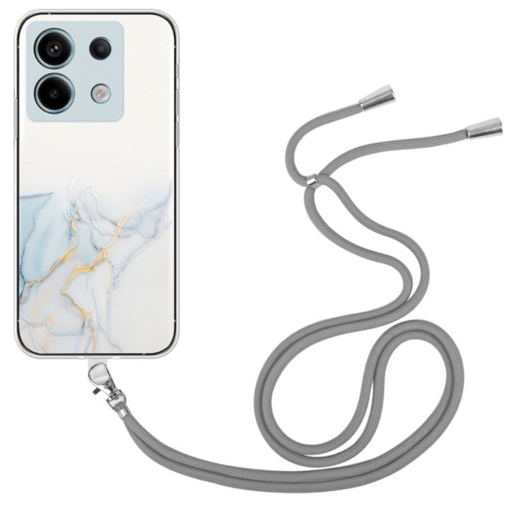 Kryt Na Xiaomi Redmi Note 13 Pro 5g S Mramorovou Šňůrou