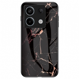 Kryt Xiaomi Redmi Note 13 Pro 5g Černé A Zlaté Mramorové Tvrzené Sklo