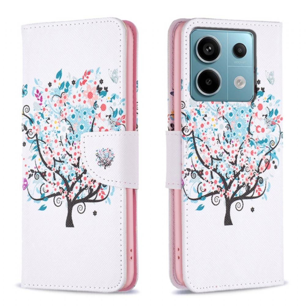 Peněženková Pouzdra Xiaomi Redmi Note 13 Pro 5g Kryty Na Mobil Kvetoucí Strom