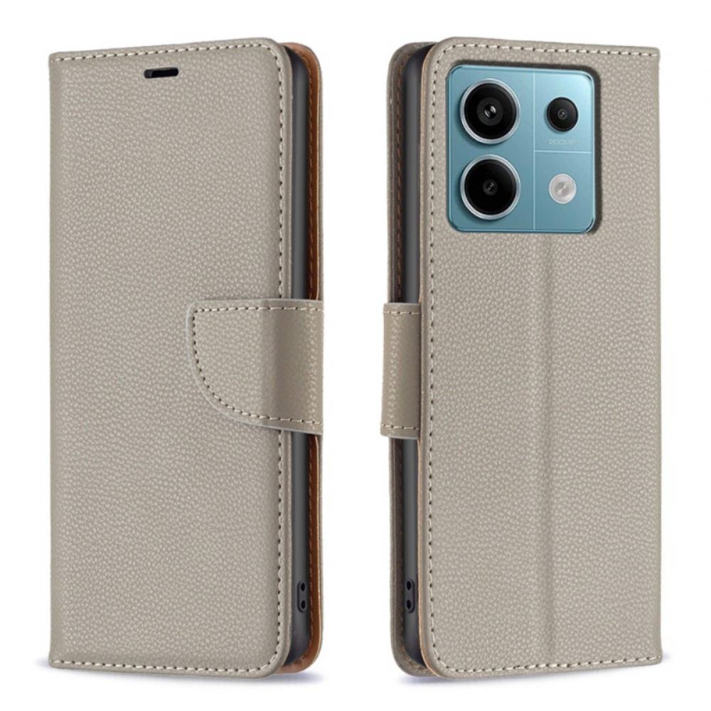 Peněženková Pouzdra Xiaomi Redmi Note 13 Pro 5g Umělá Kůže Litchi S Řemínkem