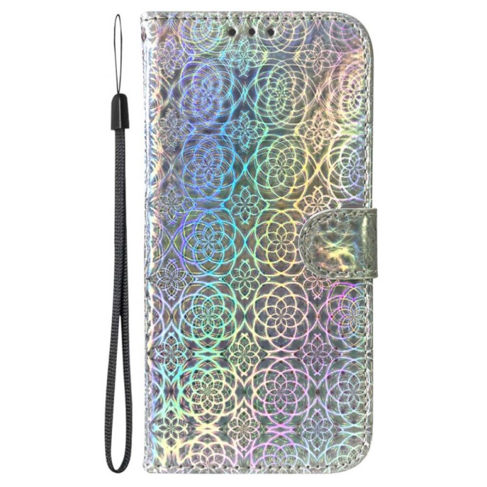 Flipové Pouzdro Na Realme C35 Na Lana Strappy Disco Style