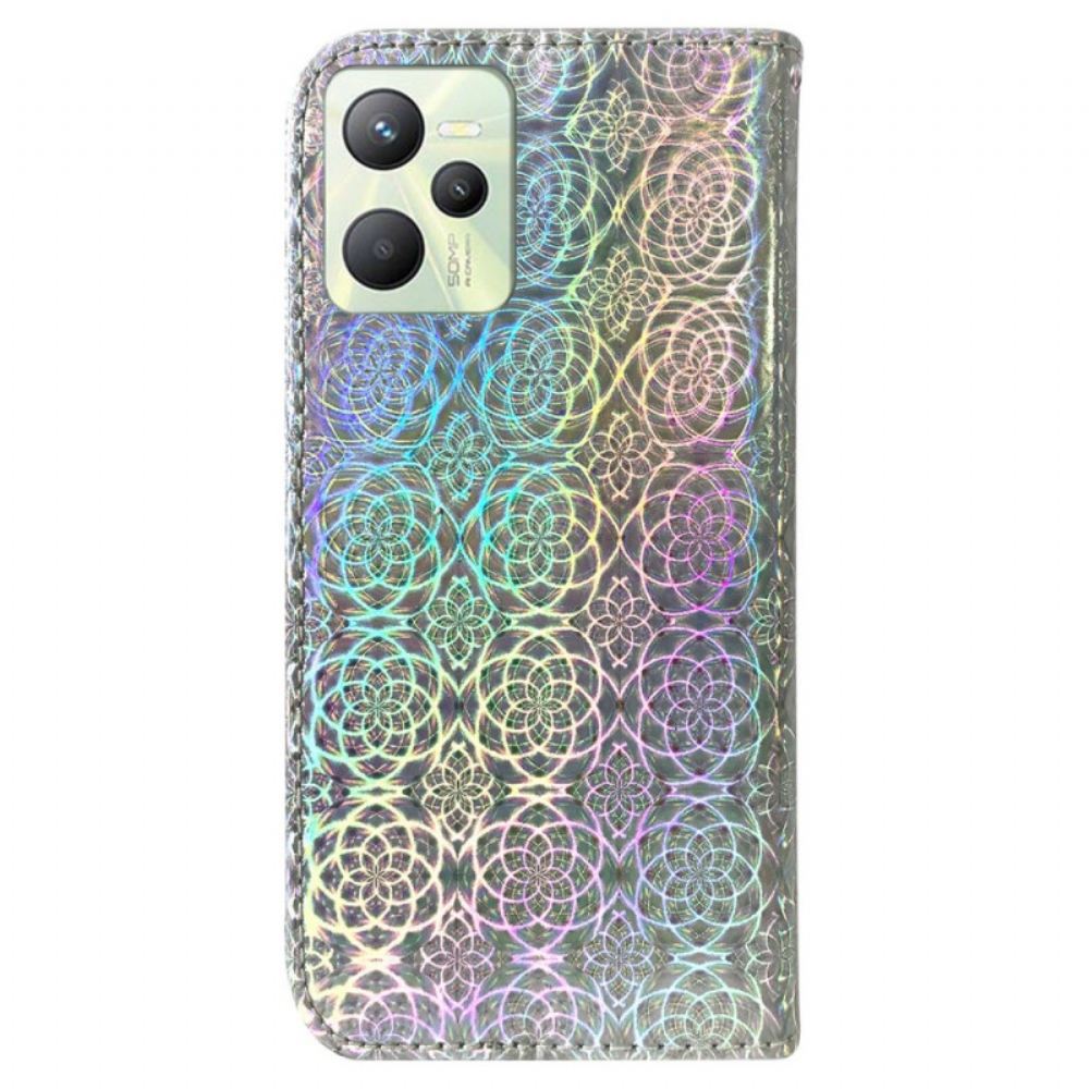 Flipové Pouzdro Na Realme C35 Na Lana Strappy Disco Style