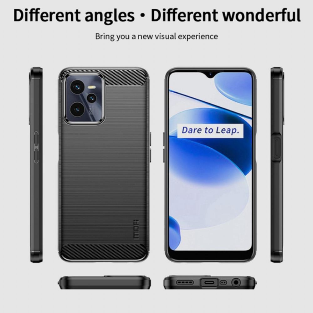 Kryt Na Realme C35 Kartáčované Uhlíkové Vlákno