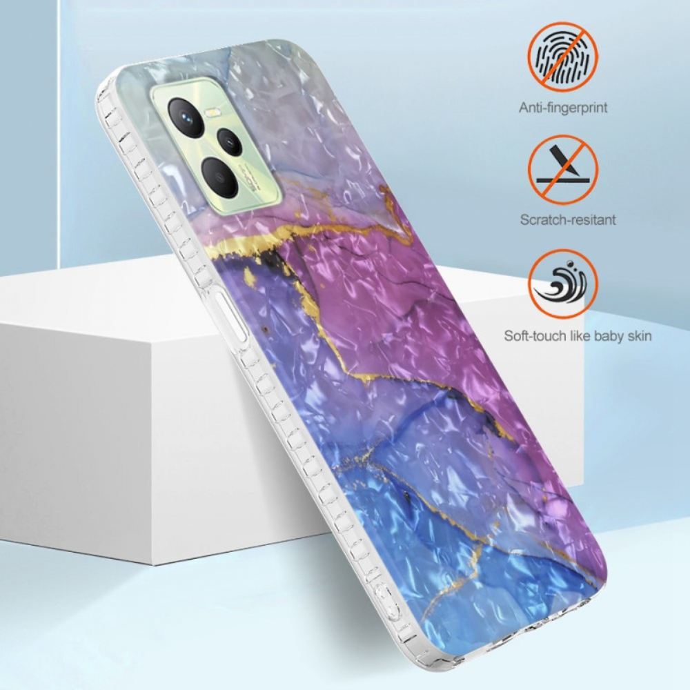 Kryt Na Realme C35 Stylový Modrý Mramor