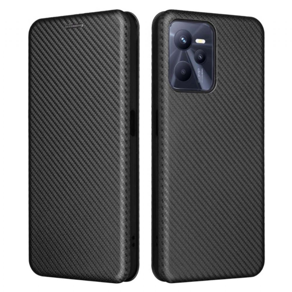 Kryty Na Mobil Na Realme C35 Flipové Pouzdro Kruhové Uhlíkové Vlákno