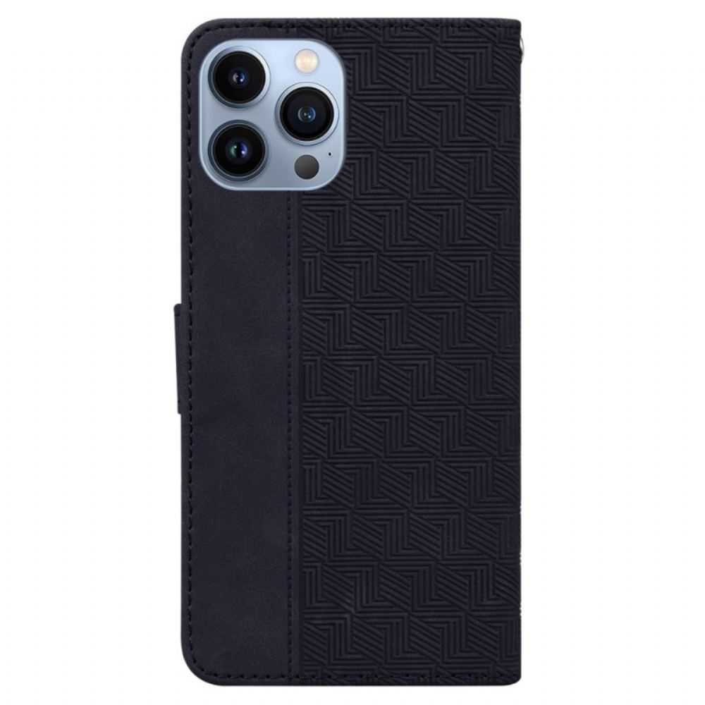 Flipové Pouzdro Na iPhone 14 Pro Na Lana Design Popruhu