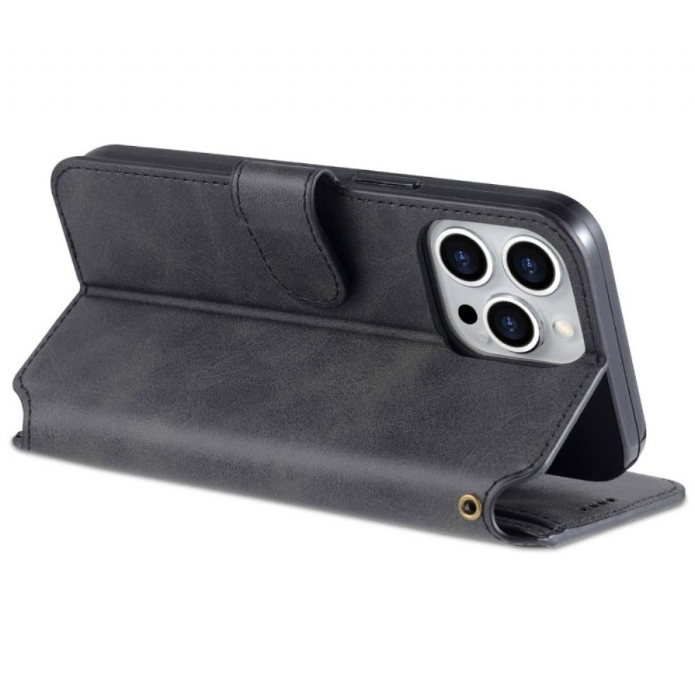 Kožené Pouzdro Na iPhone 14 Pro Azns Umělá Kůže