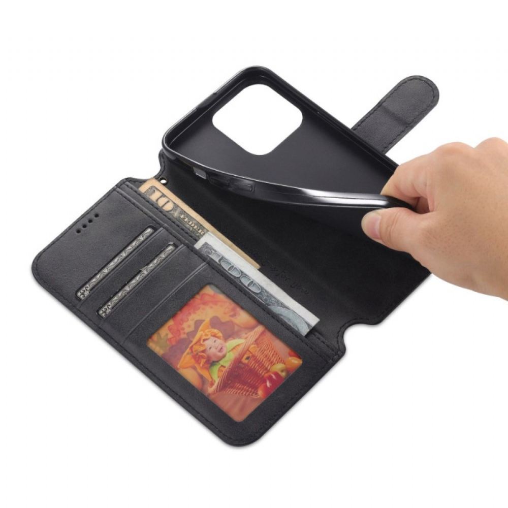 Kožené Pouzdro Na iPhone 14 Pro Azns Umělá Kůže