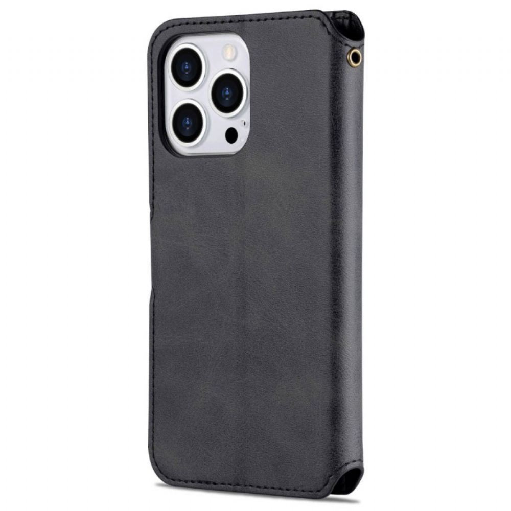 Kožené Pouzdro Na iPhone 14 Pro Azns Umělá Kůže