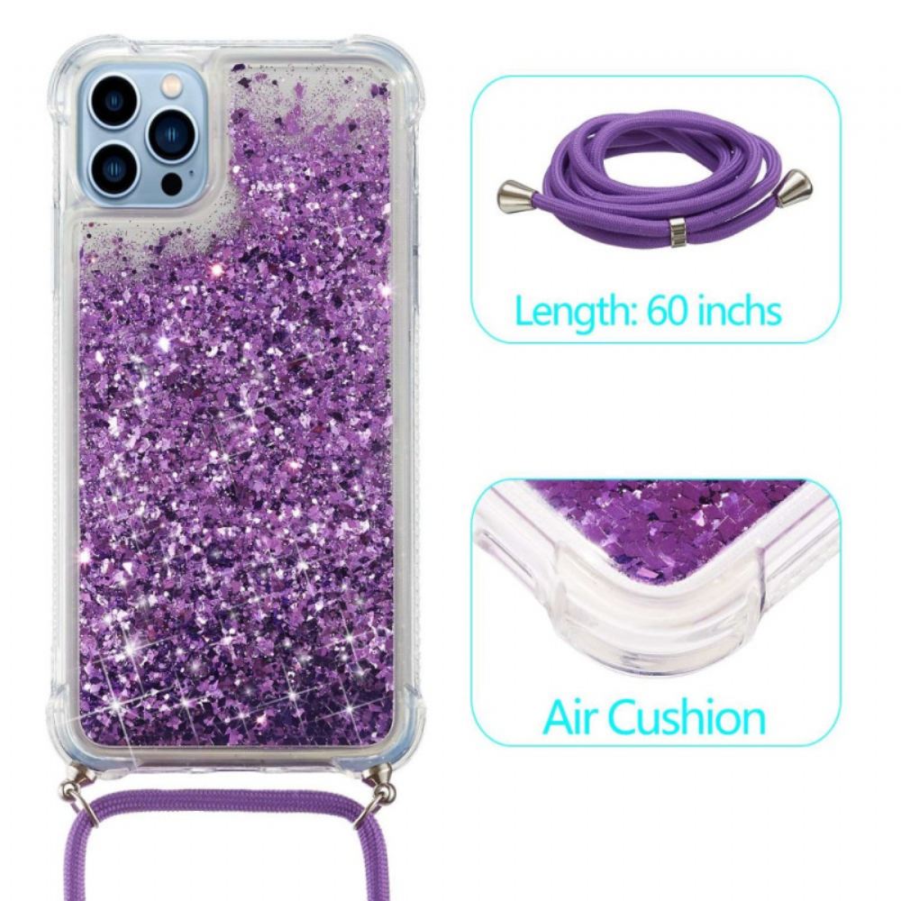 Kryt Na iPhone 14 Pro Na Lana Stahovací Flitrový Design