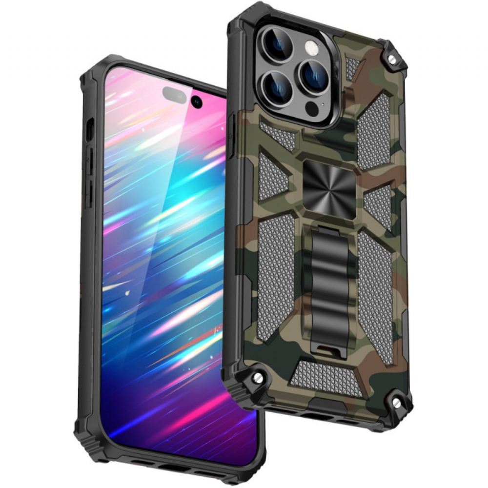 Kryt Na iPhone 14 Pro Odnímatelná Kamuflážní Podpěra