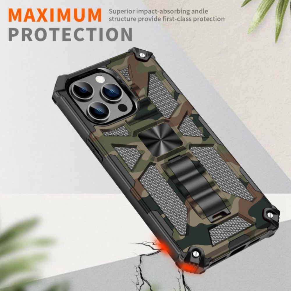 Kryt Na iPhone 14 Pro Odnímatelná Kamuflážní Podpěra