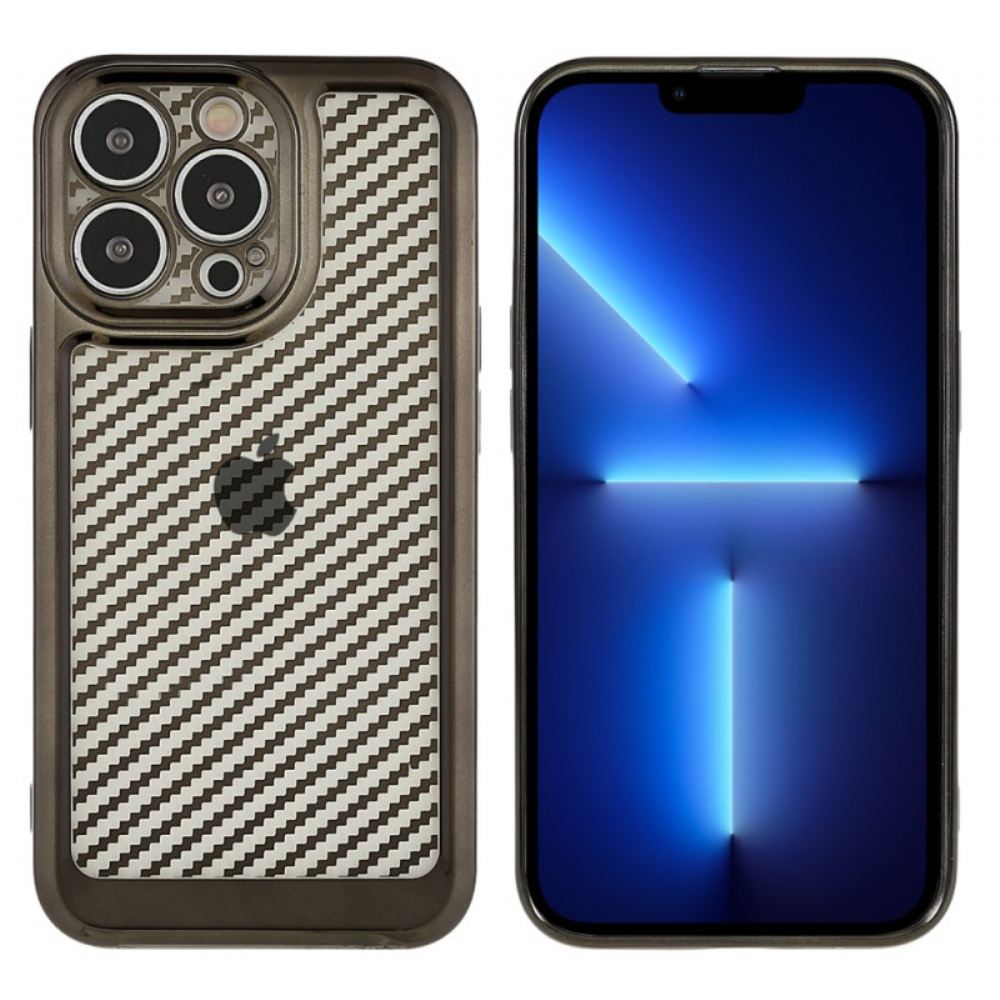 Kryt Na iPhone 14 Pro Stylové Uhlíkové Vlákno