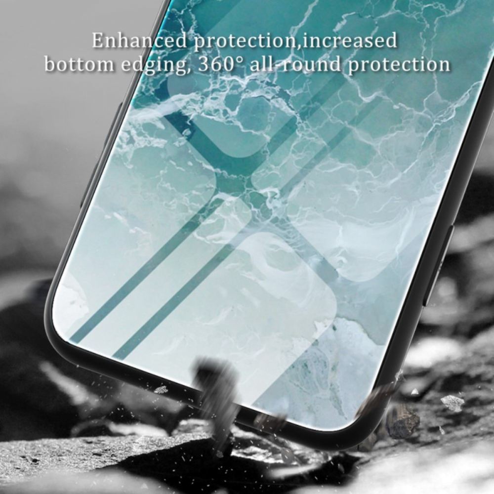 Kryt Na iPhone 14 Pro Tvrzené Sklo V Barvách Mramoru
