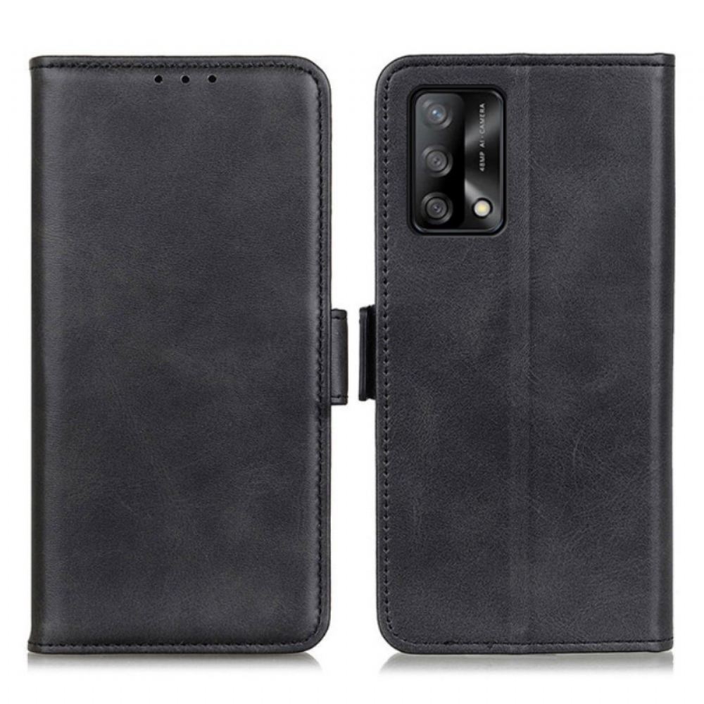 Flipové Pouzdro Na Oppo A74 4G Kožené Pouzdro Dvojitá Klapka
