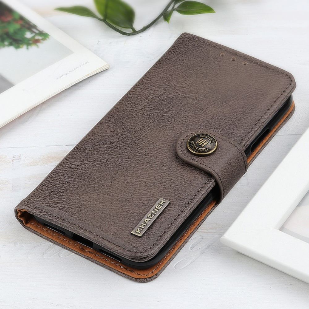 Kožené Pouzdro Na Oppo A74 4G Imitace Kůže Khazneh