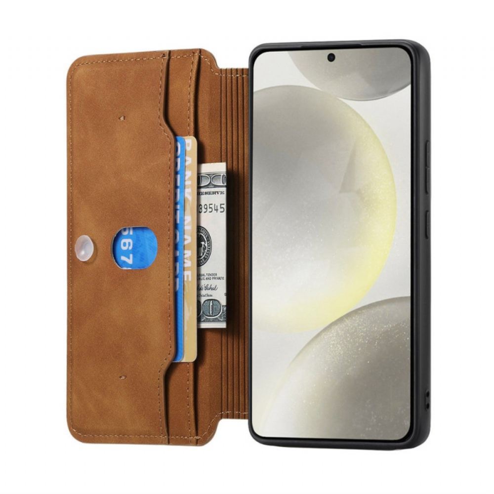 Kožené Pouzdro Folio Samsung Galaxy S25 5g Caseneo