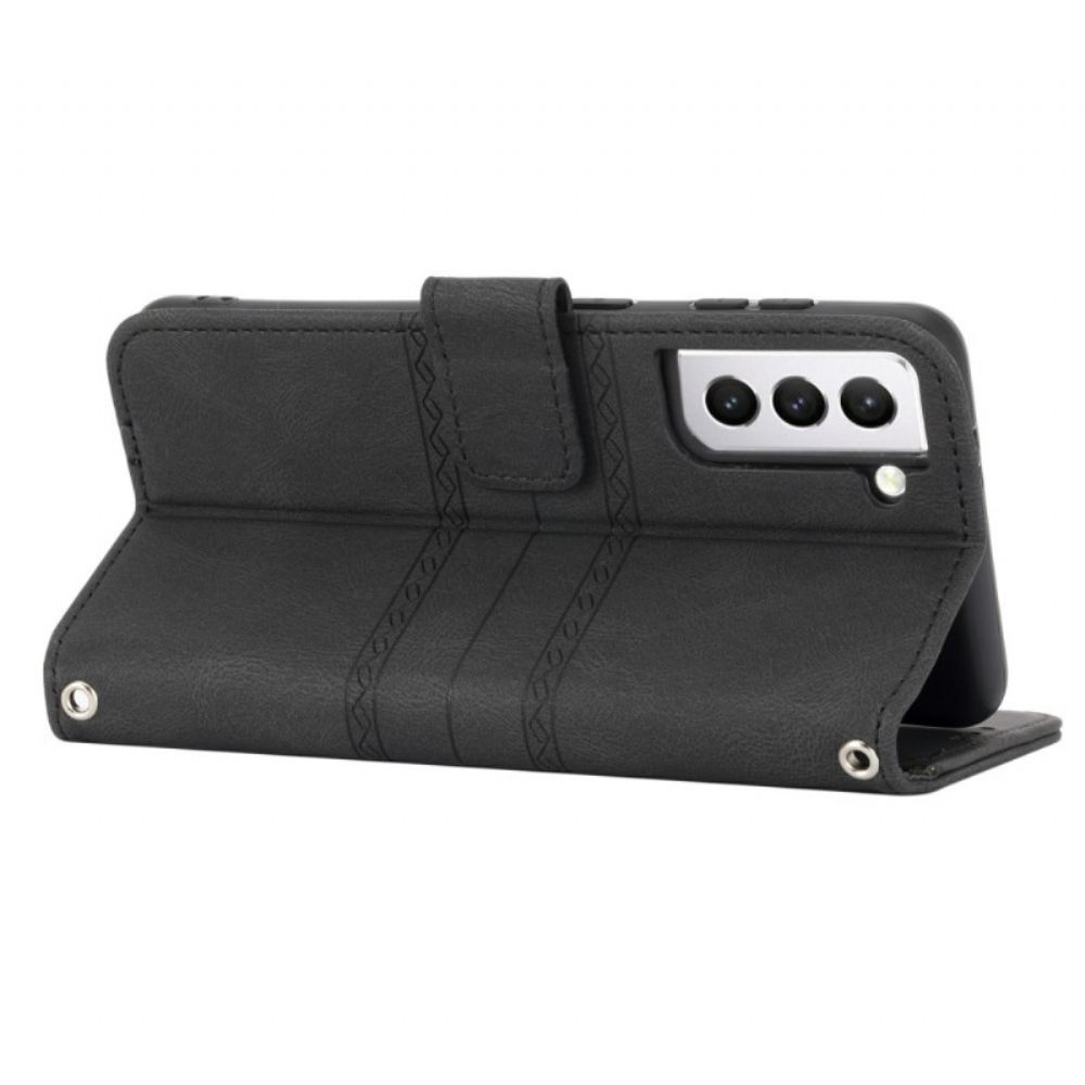 Kožený Kryt Na Samsung Galaxy S25 5g Lemy A Šňůrka