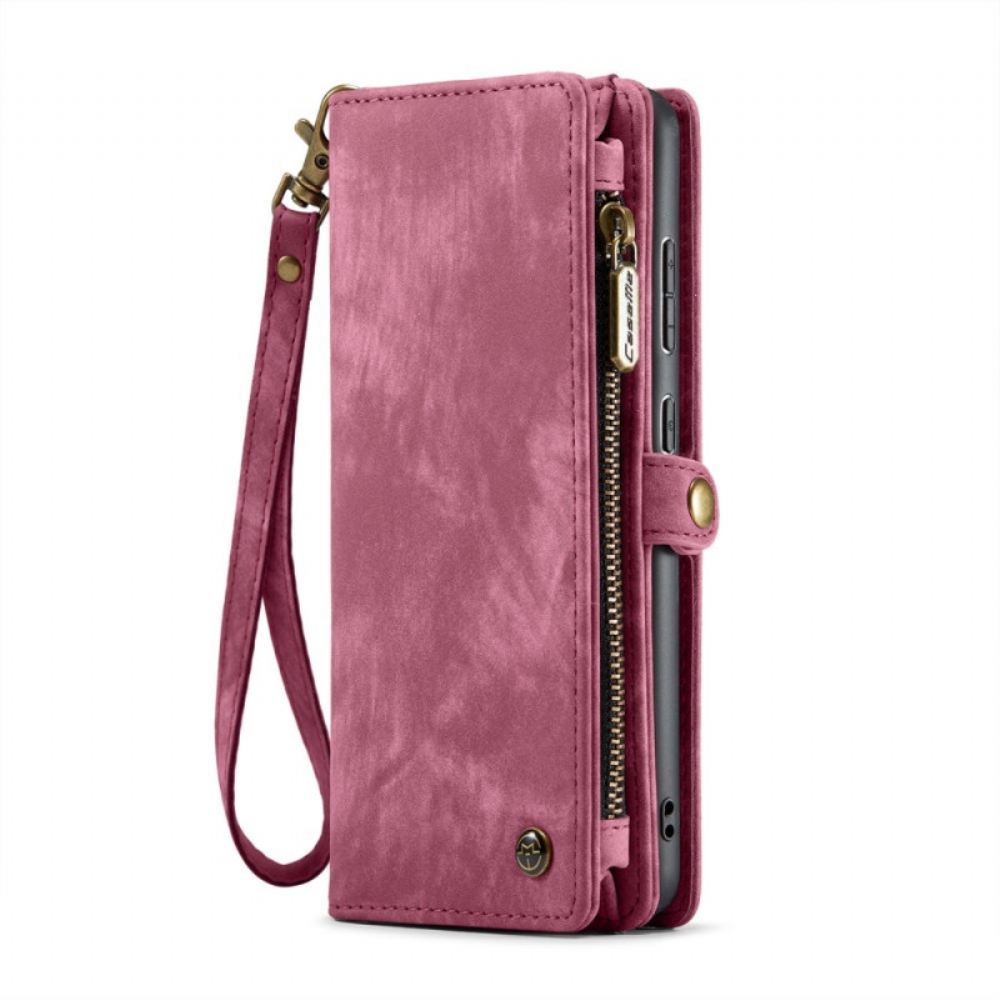 Kožený Kryt Na Samsung Galaxy S25 5g Peněženka Caseme