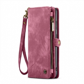 Kožený Kryt Na Samsung Galaxy S25 5g Peněženka Caseme