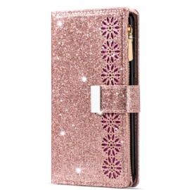 Kožený Kryt Samsung Galaxy S25 5g Flitrovaná Peněženka