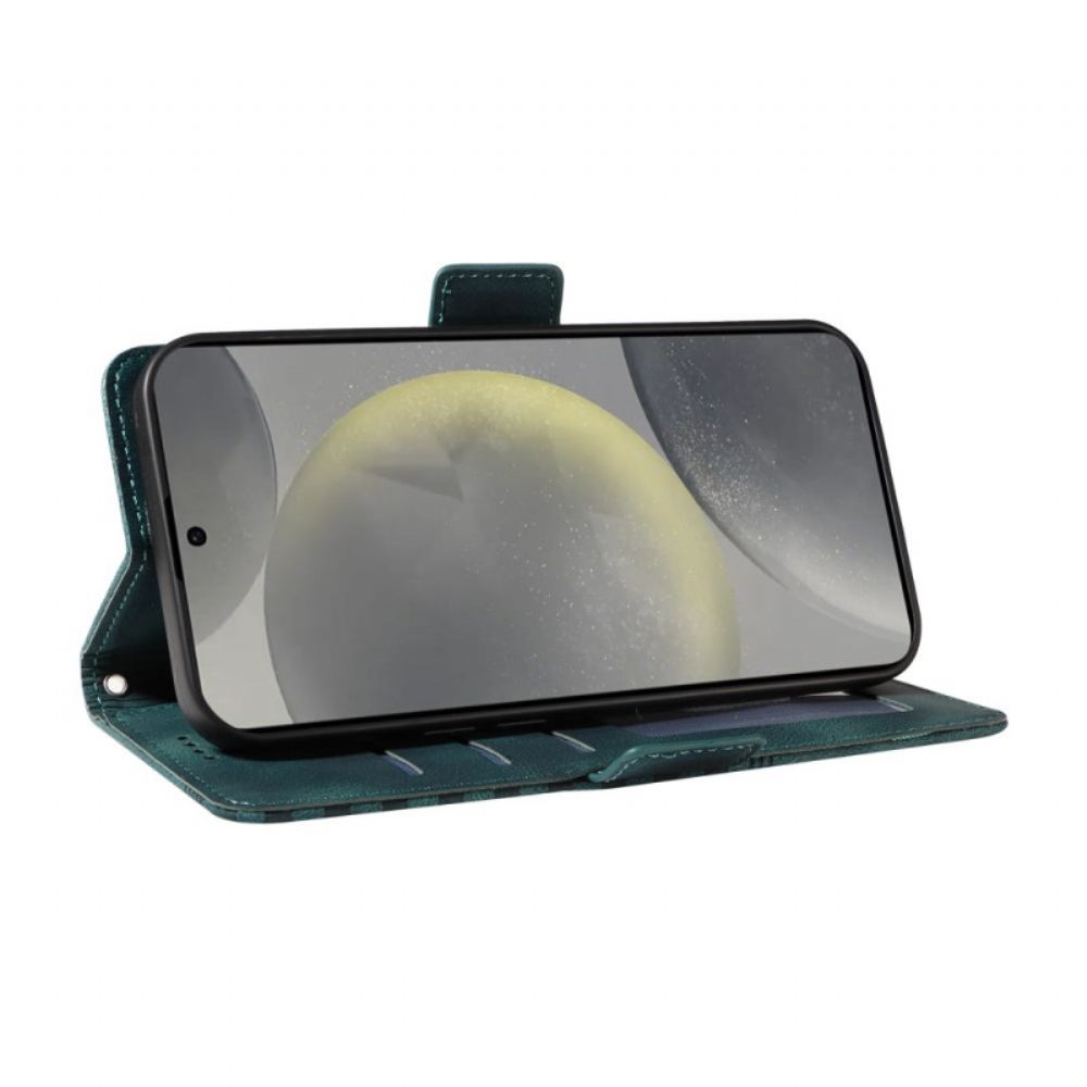 Kožený Kryt Samsung Galaxy S25 5g Grafický Okraj