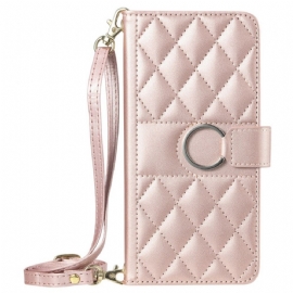 Kožený Kryt Samsung Galaxy S25 5g Kruhový Kroužek A Řemínky