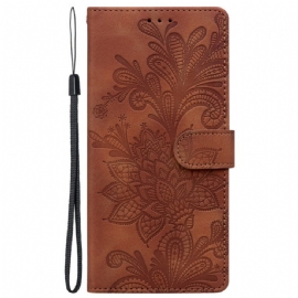 Kožený Kryt Samsung Galaxy S25 5g Květinový Krajkový Vzor