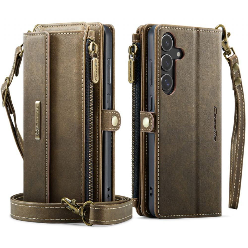 Kožený Kryt Samsung Galaxy S25 5g Peněženka S Plnou Rfid Ochranou