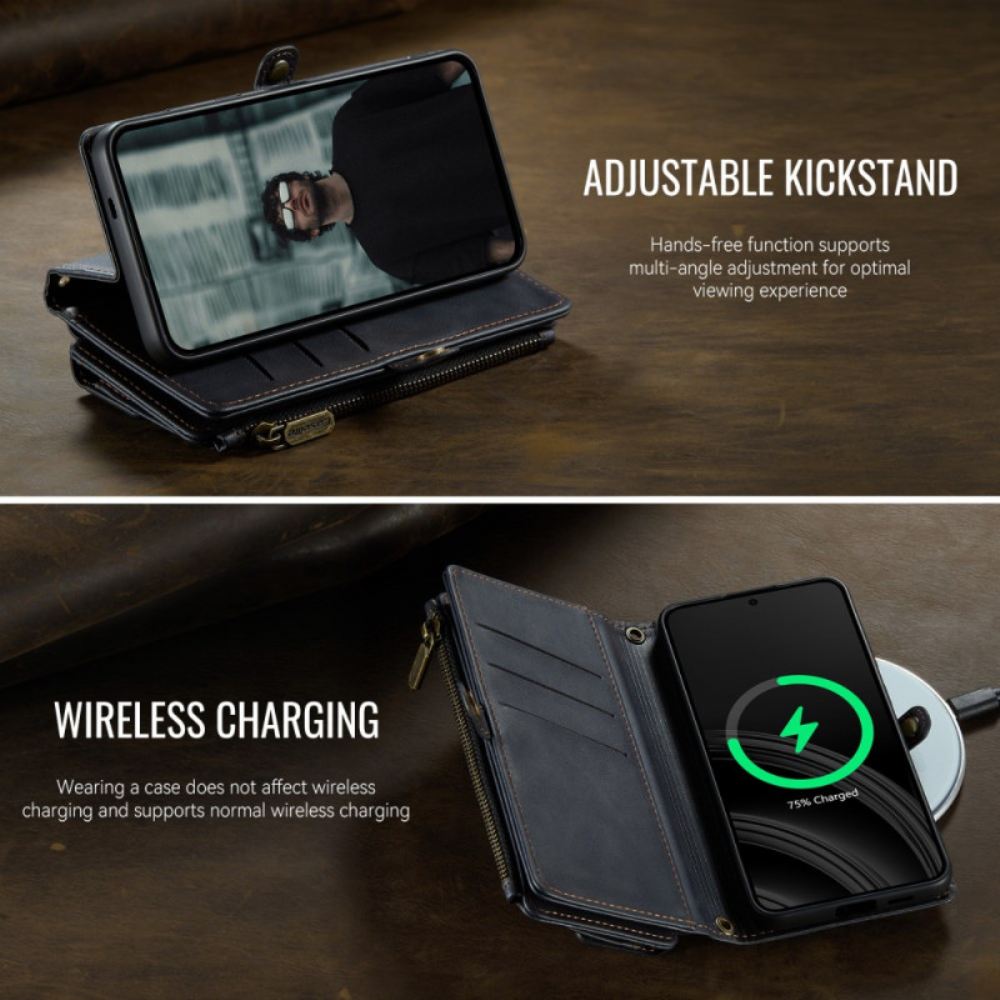 Kožený Kryt Samsung Galaxy S25 5g Peněženka S Plnou Rfid Ochranou