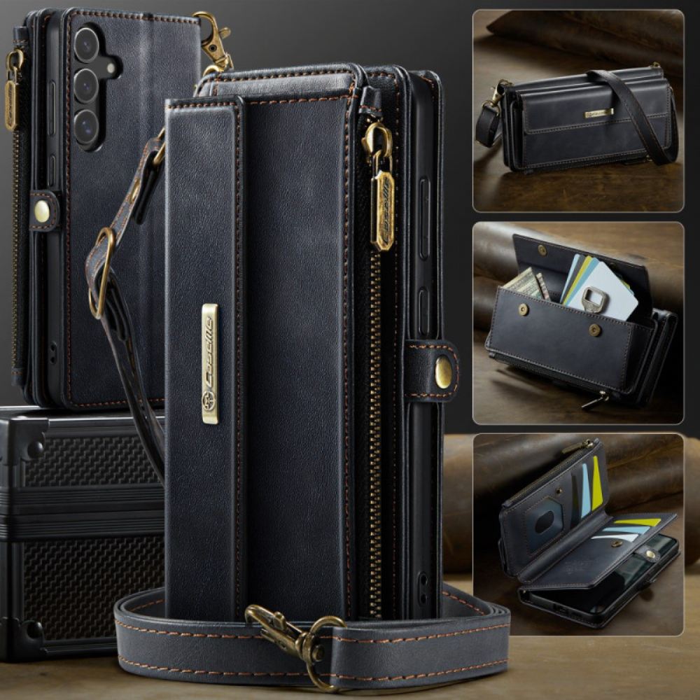 Kožený Kryt Samsung Galaxy S25 5g Peněženka S Plnou Rfid Ochranou