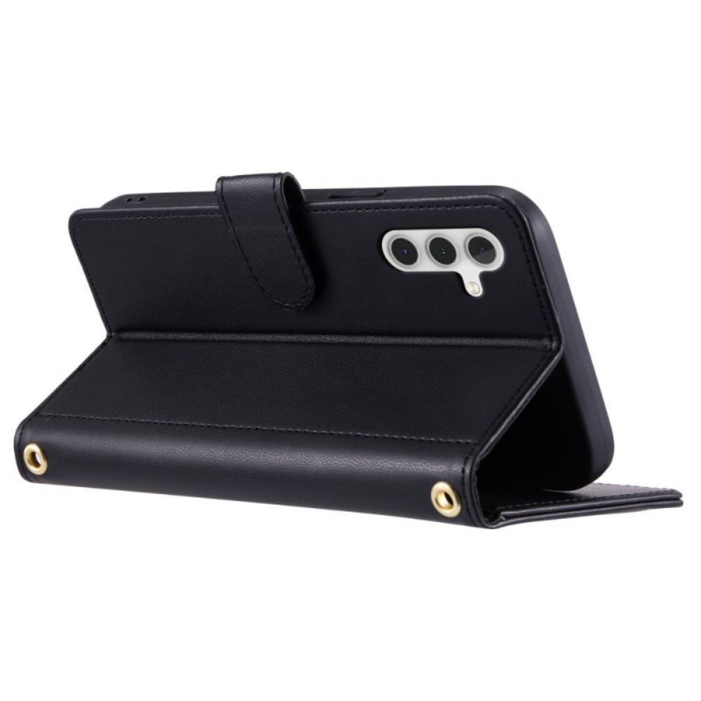 Kožený Kryt Samsung Galaxy S25 5g Prošívaný Design Plus