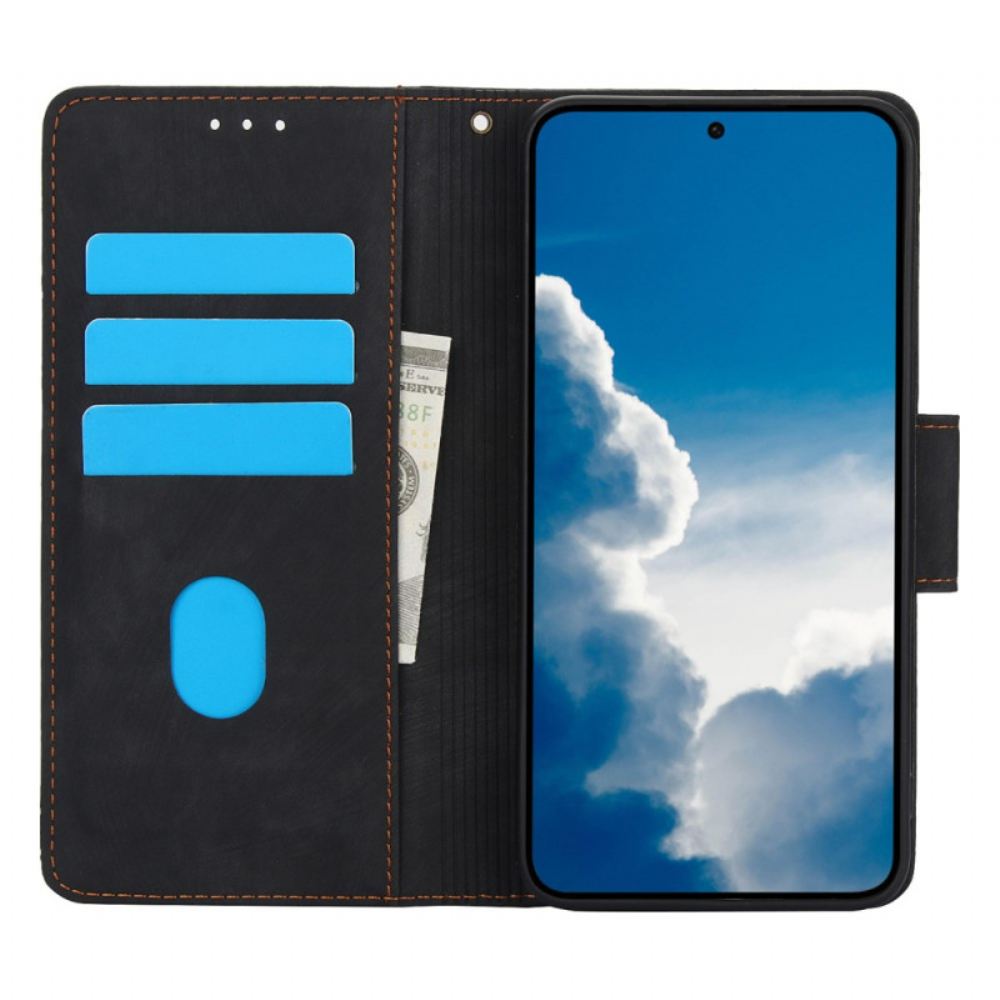 Kožený Kryt Samsung Galaxy S25 5g Semišový Květinový Vzor