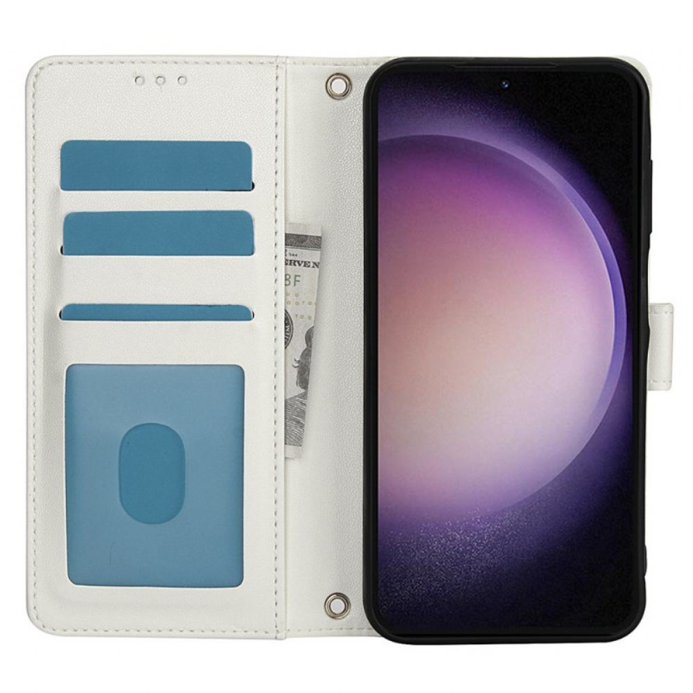 Kožený Kryt Samsung Galaxy S25 5g Šňůrka Na Krk