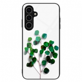 Kryt Na Samsung Galaxy S25 5g Tvrzené Sklo Se Zelenými Listy