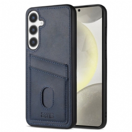 Kryt Samsung Galaxy S25 5g Kryty Na Mobil Pouzdro Na Karty Z Texturované Kůže