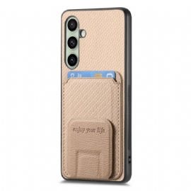 Kryt Samsung Galaxy S25 5g Pouzdro Na Karty A Stojánek Z Uhlíkových Vláken