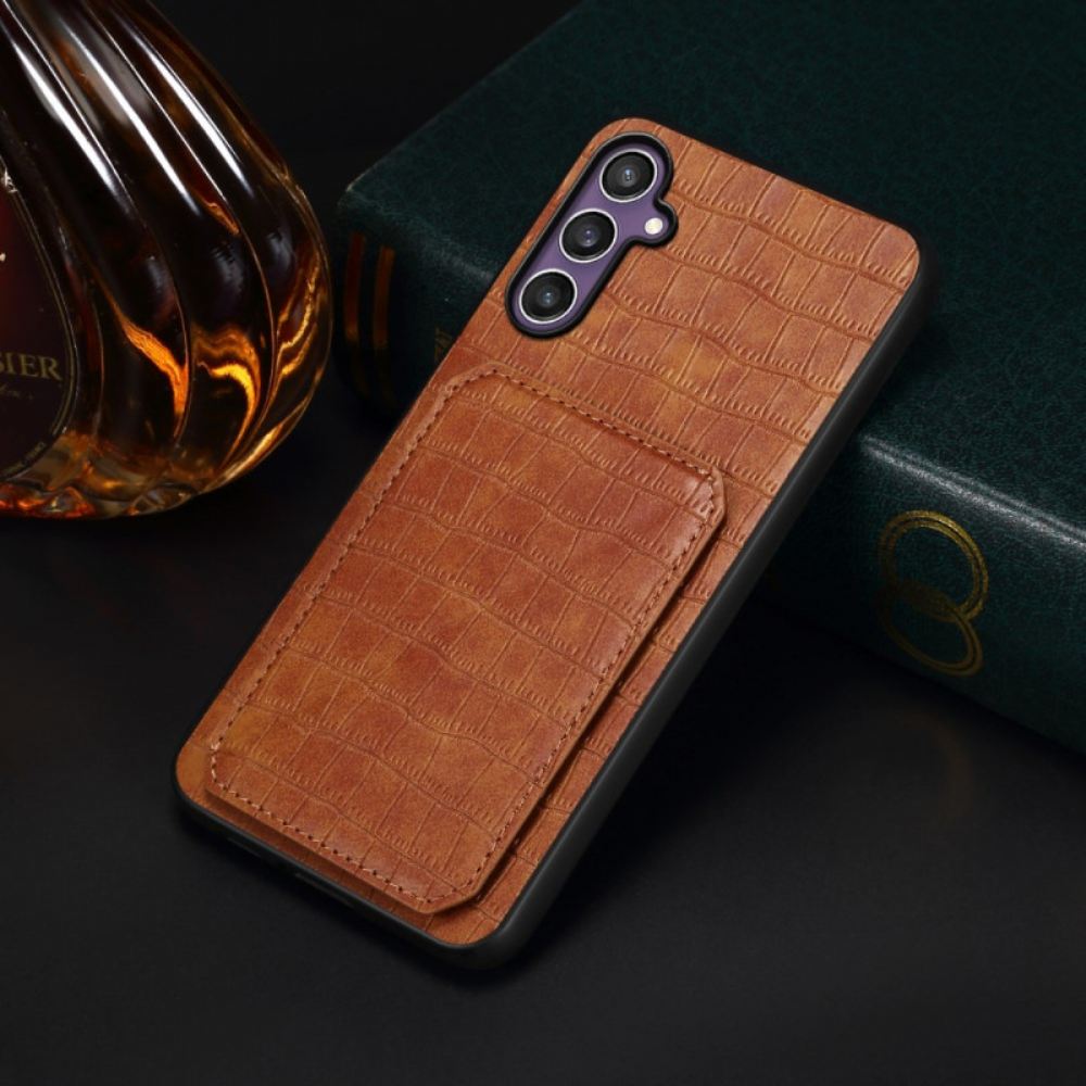 Kryt Samsung Galaxy S25 5g Pouzdro Na Karty S Texturou Krokodýla