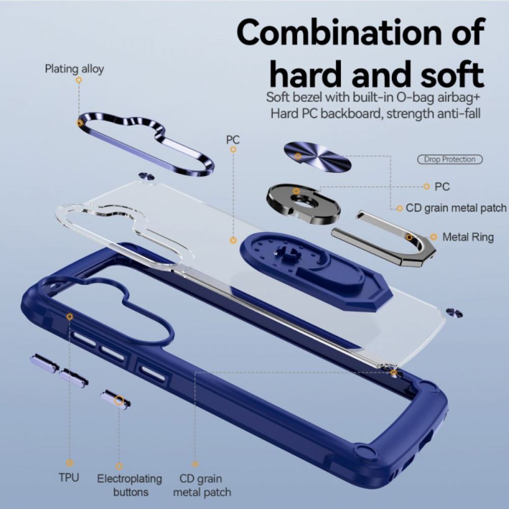 Kryt Samsung Galaxy S25 5g Průhledný S Integrovaným Stojánkem