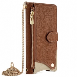 Peněženková Pouzdra Samsung Galaxy S25 5g Kryty Na Mobil Zrcadlo A Řetízek