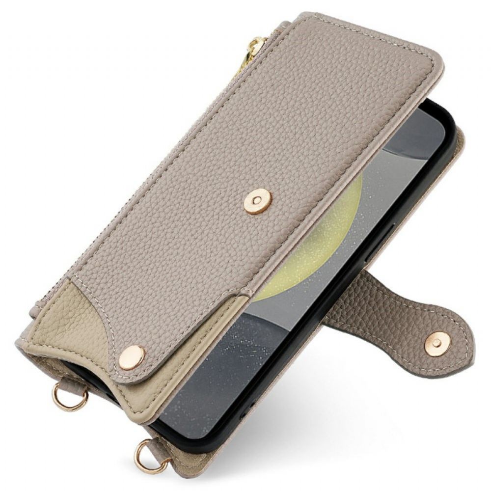 Peněženková Pouzdra Samsung Galaxy S25 5g Kryty Na Mobil Zrcadlo A Řetízek