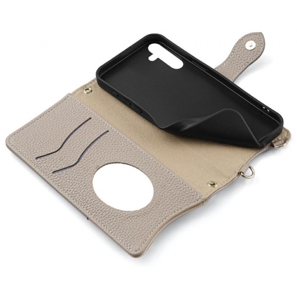 Peněženková Pouzdra Samsung Galaxy S25 5g Kryty Na Mobil Zrcadlo A Řetízek